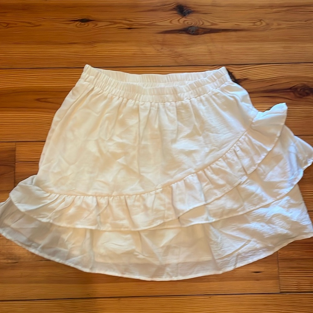 Hayden White Ruffle Skirt